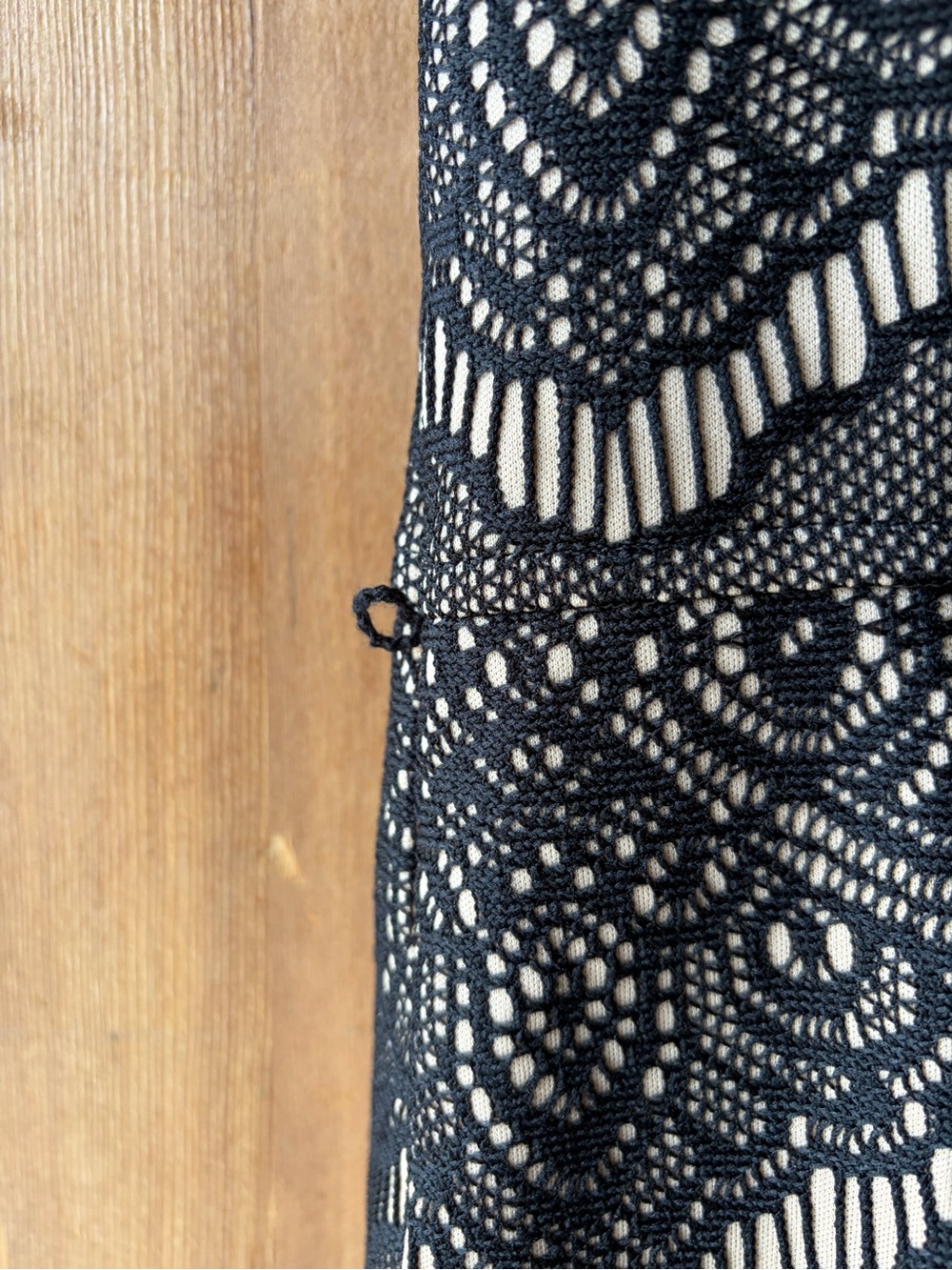 Liz Claiborne Black Lace-Pattern V-Neck Midi Dress - Picture 5 of 7